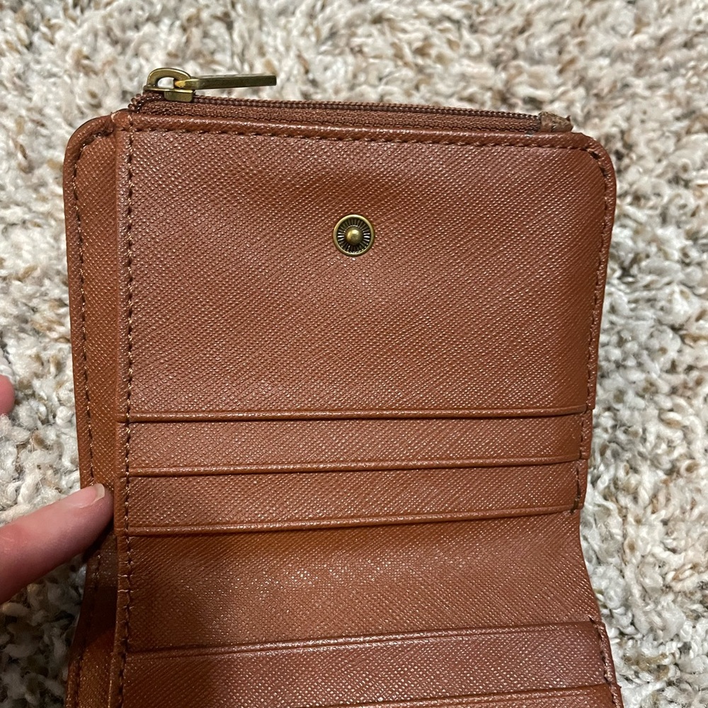 NEW FOSSIL JORI BAKED CLAY BROWN PYTHON PRINT, BIFOLD WALLET - Picture 6 of 12